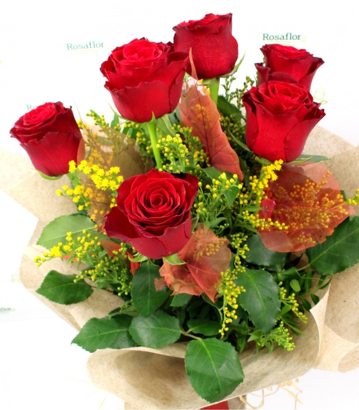 Perfezione - Bouquet di 7 rose rosse, bianche o rosa